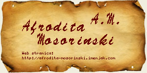 Afrodita Mošorinski vizit kartica